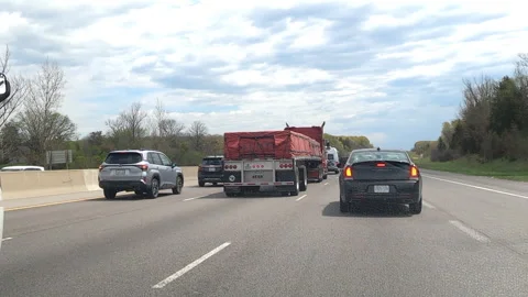 Toronto. Canada, May 23 2026 POV extreme highway traffic Stock Footage 335321870