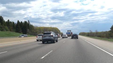 Toronto. Canada, May 23 2026 POV extreme highway traffic Stock Footage 335321985