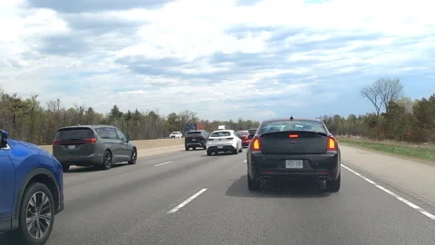 Toronto. Canada, May 23 2026 POV extreme highway traffic Stock Footage 335322147