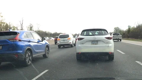 Toronto. Canada, May 23 2026 POV extreme highway traffic Stock Footage 335322848
