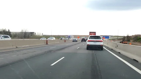 Toronto. Canada, May 23 2026 POV extreme highway traffic Stock Footage 335324544