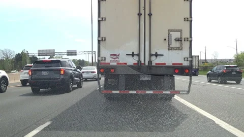 Toronto. Canada, May 23 2026 POV extreme highway traffic Stock Footage 335331063