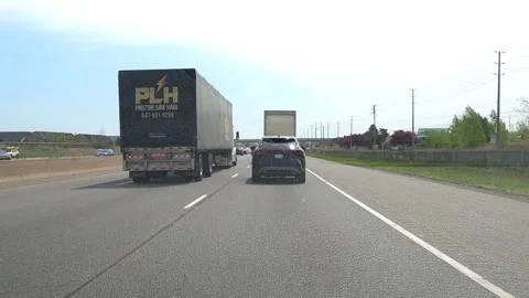 Toronto. Canada, May 23 2026 POV extreme highway traffic Stock Footage 335331681