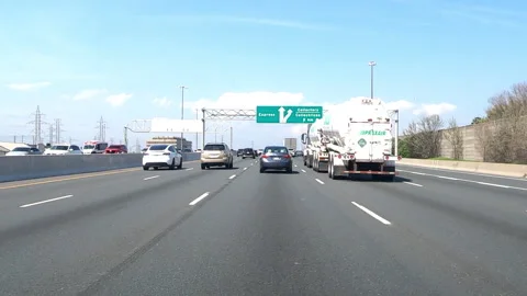 Toronto. Canada, May 23 2026 POV extreme highway traffic Stock Footage 335332206