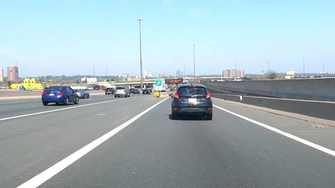 Toronto. Canada, May 23 2026 POV extreme highway traffic Stock Footage 335332701