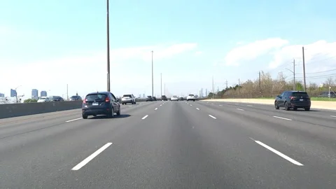 Toronto. Canada, May 23 2026 POV extreme highway traffic Stock Footage 335332801