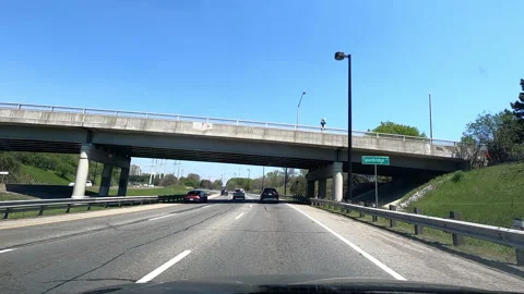 Toronto. Canada, May 23 2026 POV extreme highway traffic Stock Footage 335334010