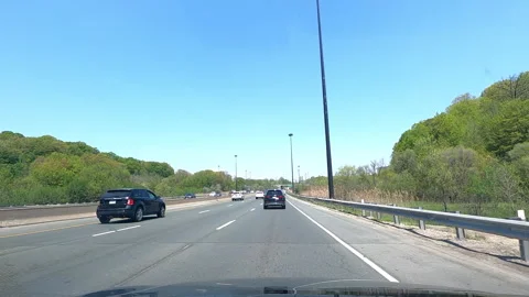 Toronto. Canada, May 23 2026 POV extreme highway traffic Stock Footage 335334087