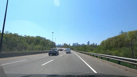 Toronto. Canada, May 23 2026 POV extreme highway traffic Stock Footage 335334706