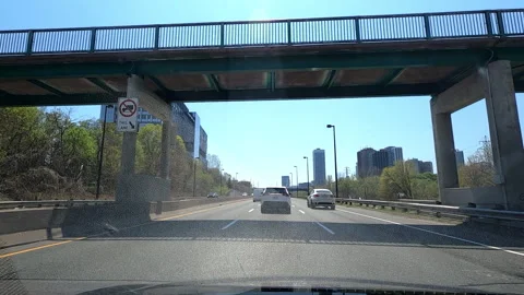 Toronto. Canada, May 23 2026 POV extreme highway traffic Stock Footage 335334741