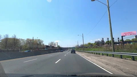 Toronto. Canada, May 23 2026 POV extreme highway traffic Stock Footage 335334915
