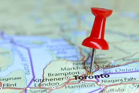 Toronto, Canada pin on map Foto stock