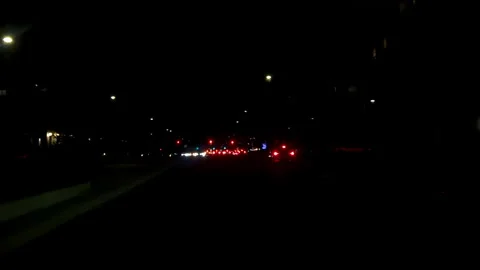 Toronto, Canada, Sep 8 2026 POV driving on very dark night in city Stock Footage 344878511