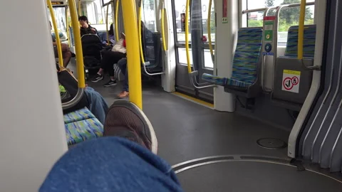Toronto, Canada Sep 8 2026 Modern LRT Train on New Crosstown Transit Line 스톡 동영상 345529457