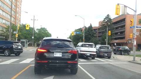 Toronto, Canada Sept 8 2026 POV driving in the city streets 스톡 동영상 344878907
