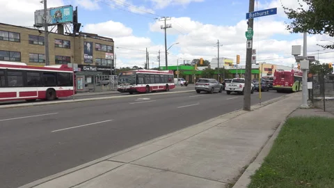 Toronto, Canada Sept 8 2026 TTC Electric Bus Fleet, Toronto Public Transit Stock Footage 344882802