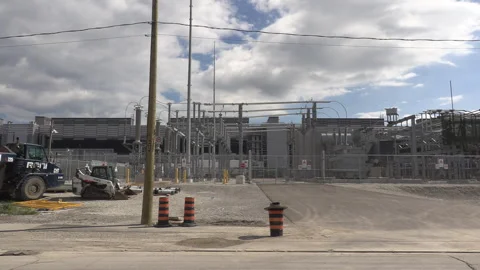 Toronto, Canada Sept 8 2026 Large-Scale AI Data Center Building Site Stock Footage 344886808