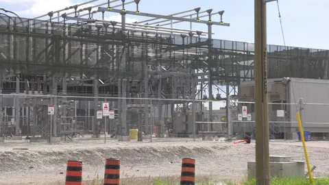Toronto, Canada Sept 8 2026 Large-Scale AI Data Center construction Site Stock Footage 345153227