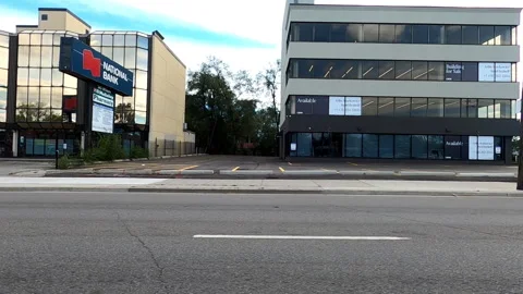 Toronto, Canada Sept 8 2026 POV side view driving plate city urban area Stock Footage 345688702