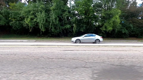 Toronto, Canada Sept 8 2026 POV side view driving plate city urban area Stock Footage 345689390