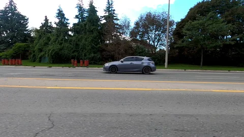 Toronto, Canada Sept 8 2026 POV side view driving plate city urban area Stock Footage 345689864