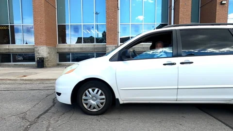 Toronto, Canada Sept 8 2026 POV side view driving plate city urban area Stock Footage 345689918