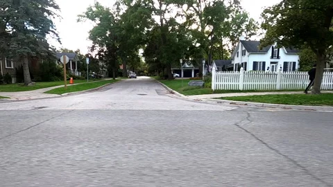Toronto, Canada Sept 8 2026 POV side view driving plate city urban area Stock Footage 345690085