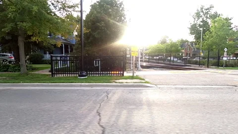 Toronto, Canada Sept 8 2026 POV side view driving plate city urban area Stock Footage 345690357