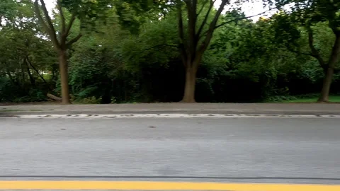 Toronto, Canada Sept 8 2026 POV side view driving plate city urban area Stock Footage 345690781