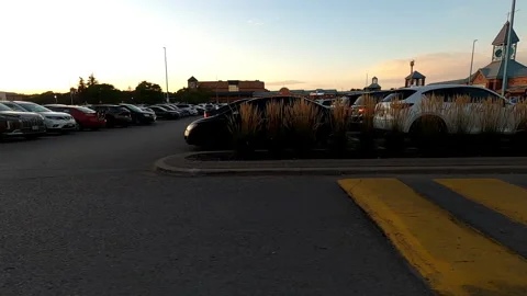 Toronto, Canada Sept 8 2026 POV side view driving plate city urban area Stock Footage 345691097