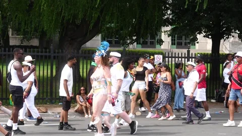Toronto, Canada - September 05, 2026: Colorful Street Parade Participants Видео 344779500