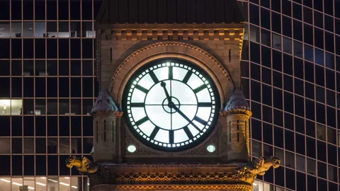 Toronto, Canada - Timelapse  - The City Clock Stock Footage 147239631