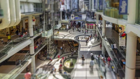 Toronto, Canada - Timelapse  - The Eaton Centre Stock Footage 147239558