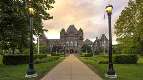 Toronto, Canada - Timelapse  - The Legislative Assembly of Ontario 스톡 동영상 147239748