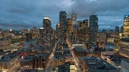 Toronto, Canada, Timelapse  - Motion Time Lapse At Blue Hour Stock Footage