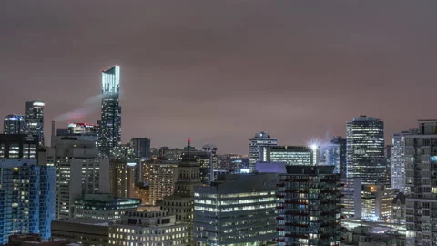 Toronto, Canada, Timelapse - Pan motion view of Toronto s financial district Video stock 195366732