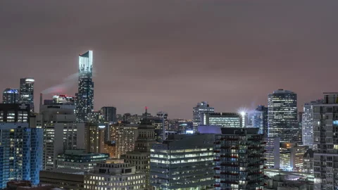 Toronto, Canada, Timelapse - Pan motion view of Toronto s financial district Stock Footage 195368576