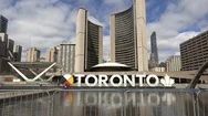 Toronto City Hall Closed And Empty Due To Covid 19 Virus Pandemic Stock Footage