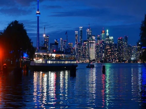Toronto city at  the night Video stock 71531408