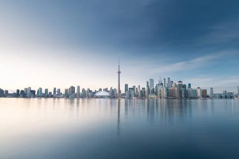 Toronto city skyline at night, Ontario, Canada Stock Photos