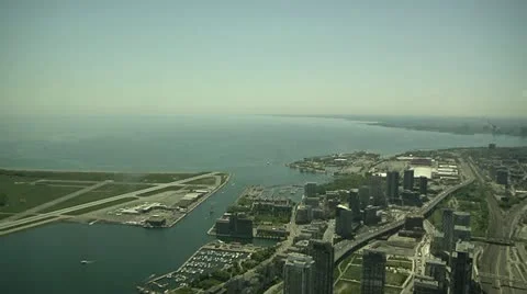 Toronto from CN Tower Stock Footage 22038123