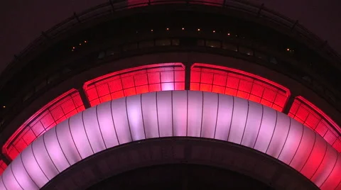 Toronto CN tower lights Stock Footage 45093809