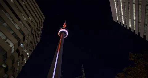 Toronto CN Tower Night Time-lapse Stock Footage 159015803