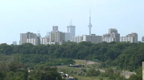 Toronto CN Tower Skyline Stock Footage 45696990