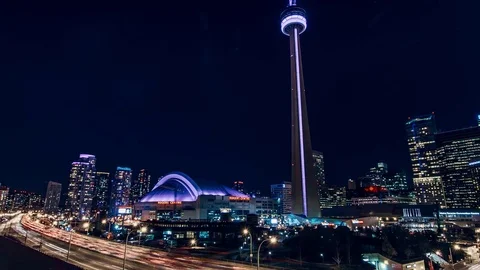 Toronto CN Tower Skyline Timelapse [4K] Stock Footage 83710364