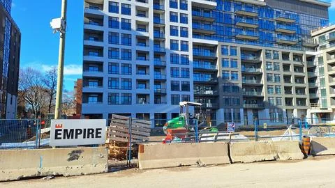 Toronto Condominium Development: Empire Project Under Construction in Spring Stock Photos