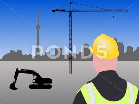 Toronto construction site Stock Illustration