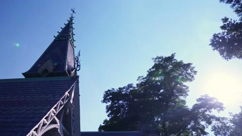 Toronto Crematorium Chapel or The Necropolis Chapel at summer, located in C.. 库存影片 238034016