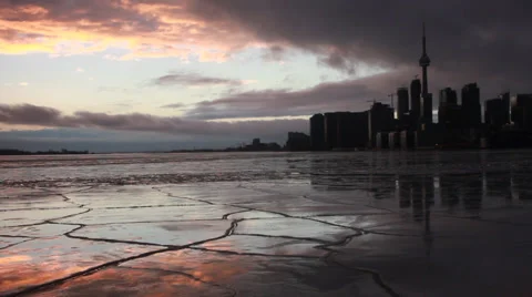 Toronto in Deep Freezes Video stock 34446356