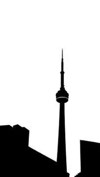 Toronto downtown, CN tower Illustrazione stock